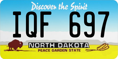 ND license plate IQF697