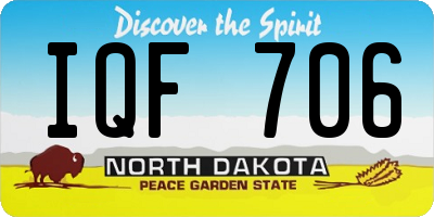 ND license plate IQF706