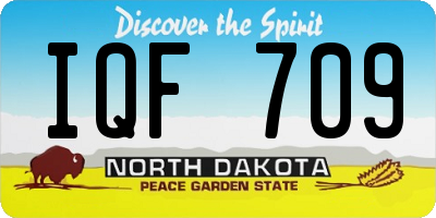 ND license plate IQF709