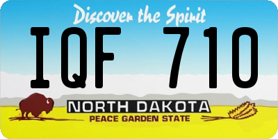 ND license plate IQF710