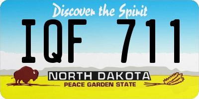 ND license plate IQF711