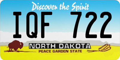 ND license plate IQF722
