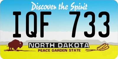 ND license plate IQF733