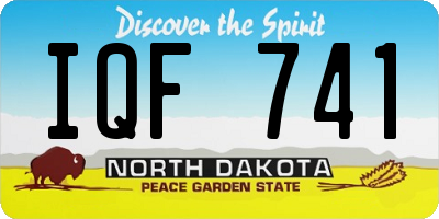 ND license plate IQF741