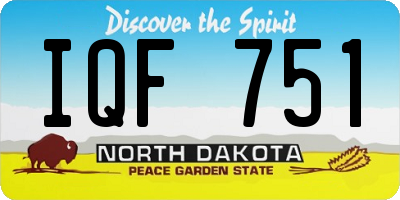 ND license plate IQF751