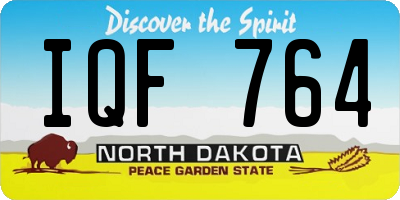 ND license plate IQF764