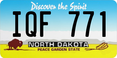 ND license plate IQF771