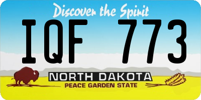 ND license plate IQF773