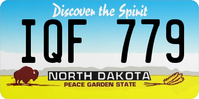 ND license plate IQF779