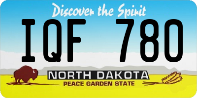 ND license plate IQF780