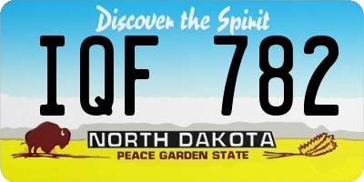 ND license plate IQF782