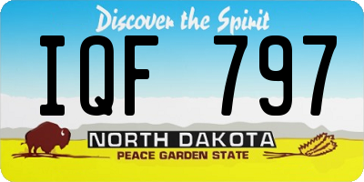 ND license plate IQF797