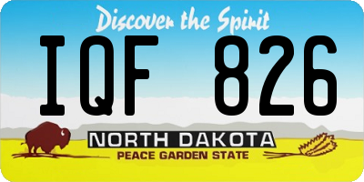 ND license plate IQF826