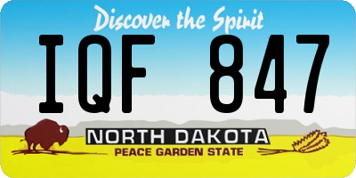 ND license plate IQF847