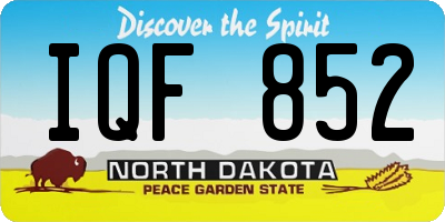 ND license plate IQF852