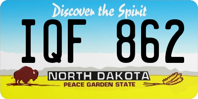 ND license plate IQF862