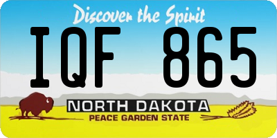 ND license plate IQF865