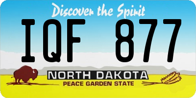 ND license plate IQF877