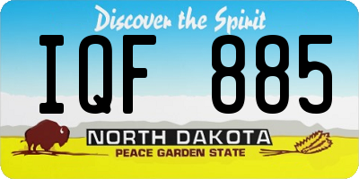 ND license plate IQF885