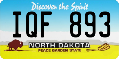 ND license plate IQF893