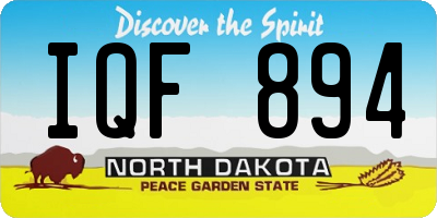 ND license plate IQF894