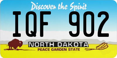 ND license plate IQF902