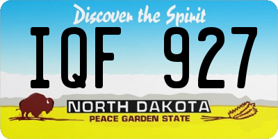 ND license plate IQF927