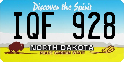 ND license plate IQF928