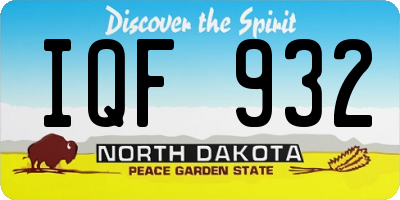 ND license plate IQF932