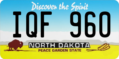 ND license plate IQF960
