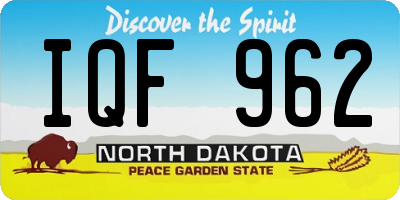 ND license plate IQF962
