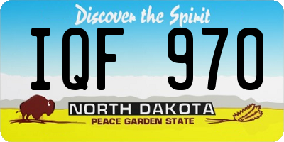 ND license plate IQF970
