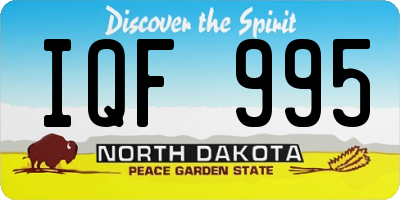 ND license plate IQF995
