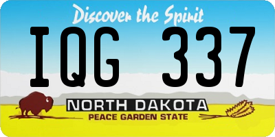 ND license plate IQG337