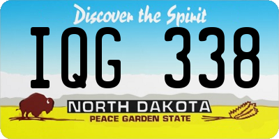 ND license plate IQG338