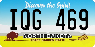 ND license plate IQG469