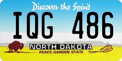 ND license plate IQG486