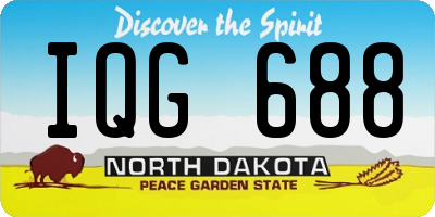 ND license plate IQG688