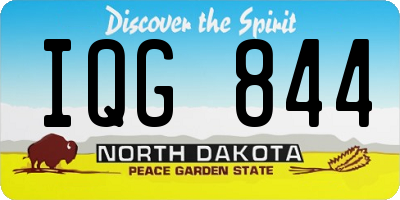 ND license plate IQG844