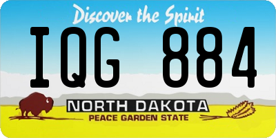 ND license plate IQG884