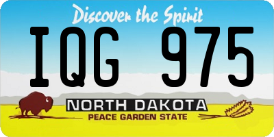 ND license plate IQG975