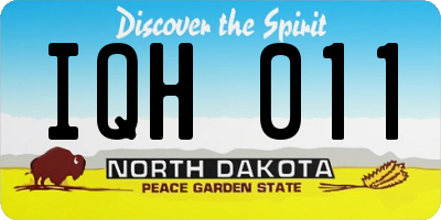 ND license plate IQH011