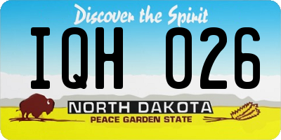 ND license plate IQH026