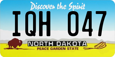 ND license plate IQH047