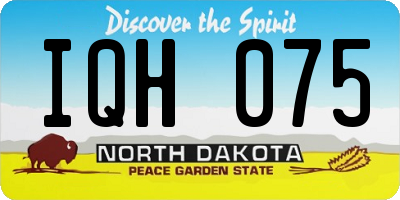 ND license plate IQH075