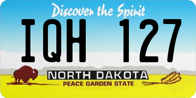 ND license plate IQH127