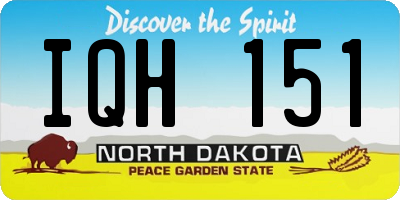 ND license plate IQH151