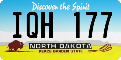 ND license plate IQH177