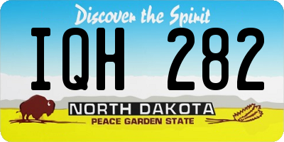 ND license plate IQH282