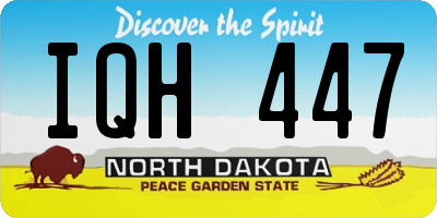 ND license plate IQH447